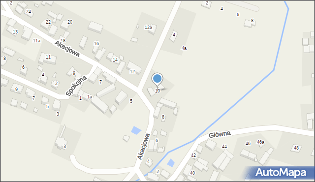 Mojęcice, Akacjowa, 10, mapa Mojęcice