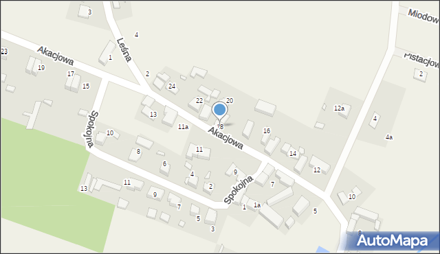Mojęcice, Akacjowa, 18, mapa Mojęcice