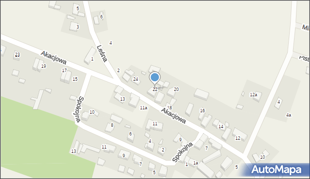 Mojęcice, Akacjowa, 22, mapa Mojęcice