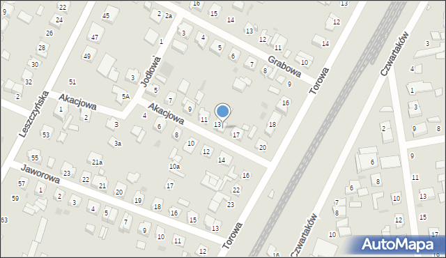 Mosina, Akacjowa, 13A, mapa Mosina
