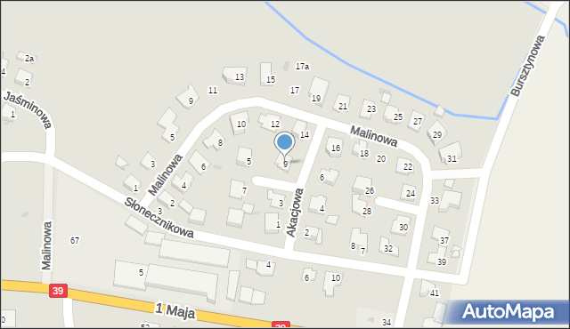 Namysłów, Akacjowa, 9, mapa Namysłów