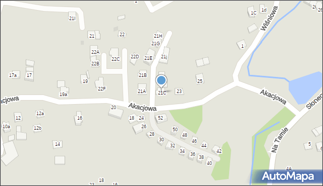Niepołomice, Akacjowa, 21C, mapa Niepołomice
