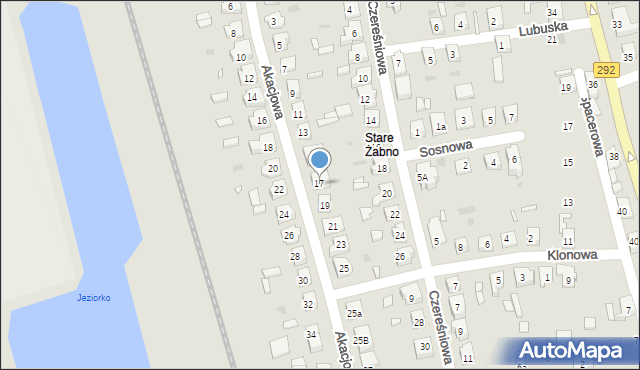 Nowa Sól, Akacjowa, 17, mapa Nowa Sól