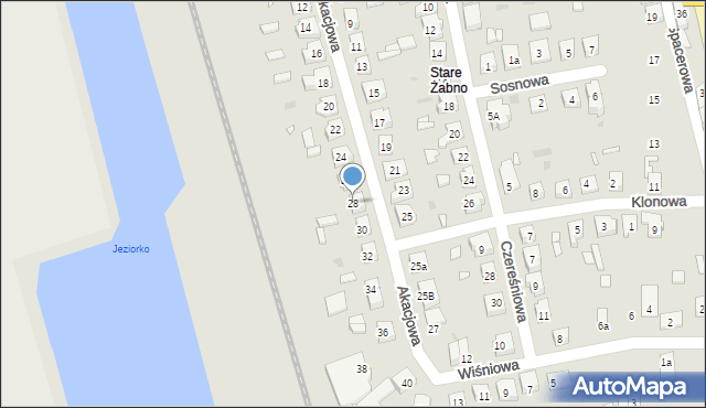 Nowa Sól, Akacjowa, 28, mapa Nowa Sól