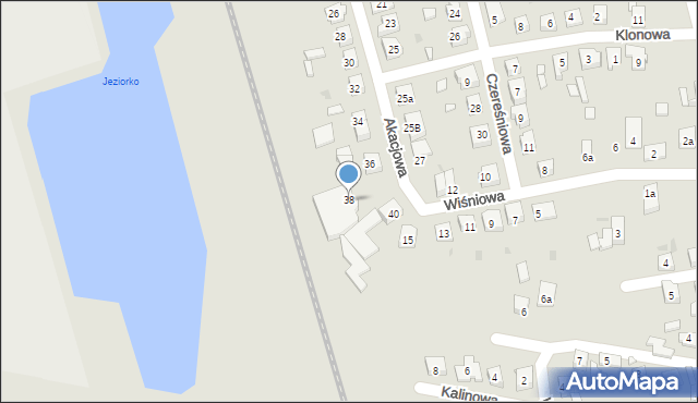 Nowa Sól, Akacjowa, 38, mapa Nowa Sól