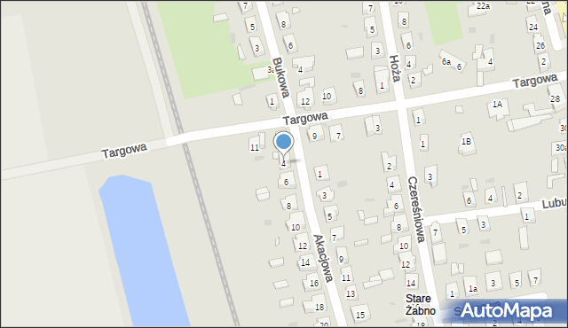 Nowa Sól, Akacjowa, 4, mapa Nowa Sól