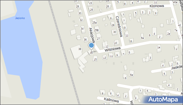 Nowa Sól, Akacjowa, 40, mapa Nowa Sól