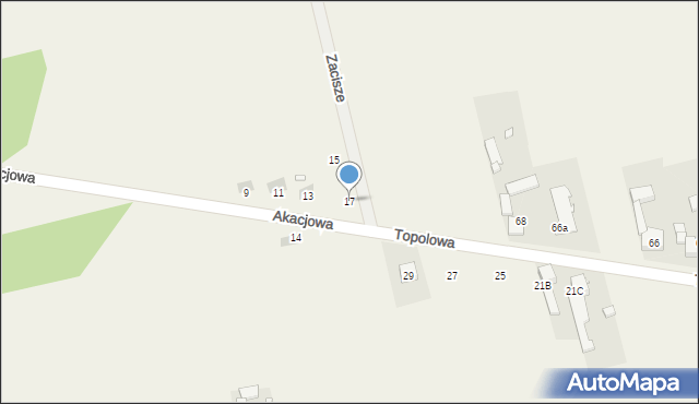 Nowa Wieś, Akacjowa, 17, mapa Nowa Wieś