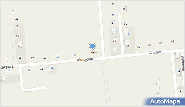 Nowe Chechło, Akacjowa, 35, mapa Nowe Chechło