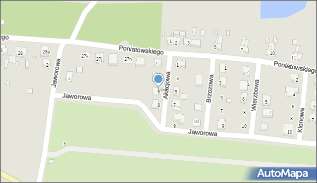 Nowe Miasteczko, Akacjowa, 6, mapa Nowe Miasteczko