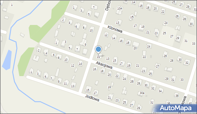 Nowe Proboszczewice, Akacjowa, 11, mapa Nowe Proboszczewice