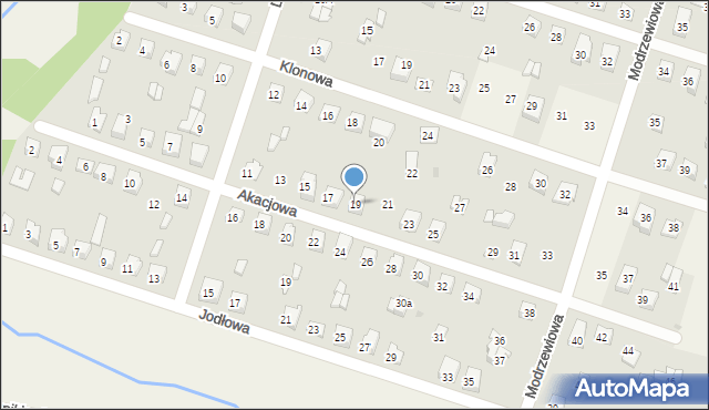 Nowe Proboszczewice, Akacjowa, 19, mapa Nowe Proboszczewice