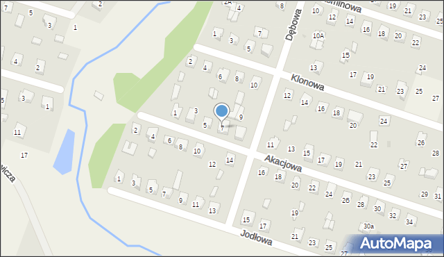 Nowe Proboszczewice, Akacjowa, 7, mapa Nowe Proboszczewice