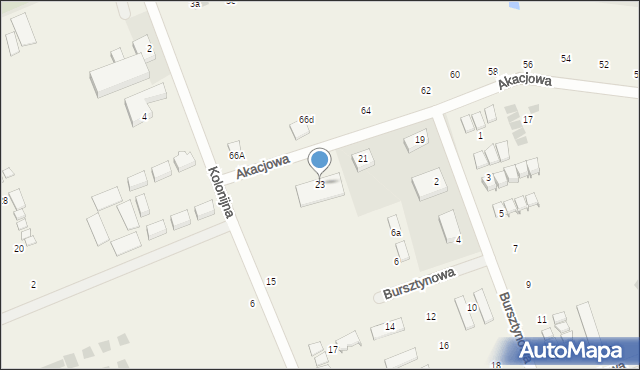 Nowęcin, Akacjowa, 23, mapa Nowęcin