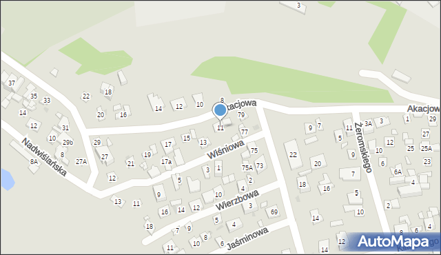 Nowy Dwór Mazowiecki, Akacjowa, 11, mapa Nowy Dwór Mazowiecki