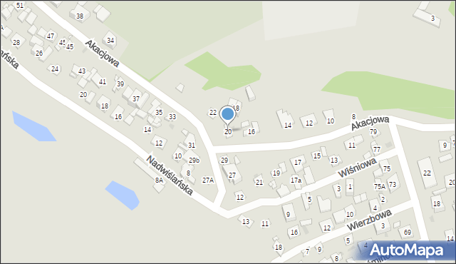 Nowy Dwór Mazowiecki, Akacjowa, 20, mapa Nowy Dwór Mazowiecki