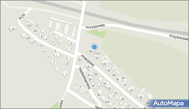 Nowy Dwór Mazowiecki, Akacjowa, 56, mapa Nowy Dwór Mazowiecki