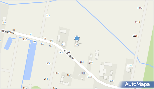 Nowy Prażmów, Akacjowa, 101, mapa Nowy Prażmów