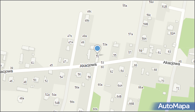Nowy Prażmów, Akacjowa, 51, mapa Nowy Prażmów