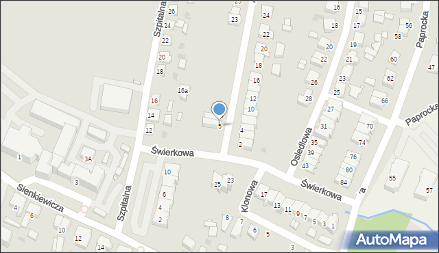 Nowy Tomyśl, Akacjowa, 5, mapa Nowy Tomyśl