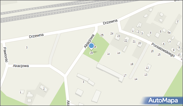 Nurzec-Stacja, Akacjowa, 1b, mapa Nurzec-Stacja