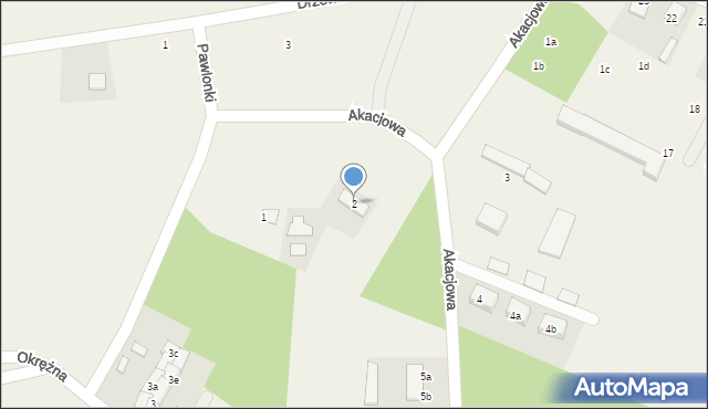 Nurzec-Stacja, Akacjowa, 2, mapa Nurzec-Stacja
