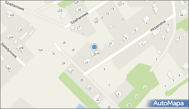 Odrano-Wola, Aksamitna, 12, mapa Odrano-Wola