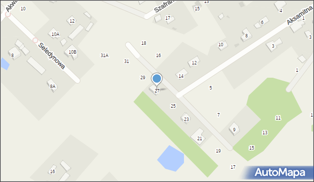 Odrano-Wola, Aksamitna, 27, mapa Odrano-Wola