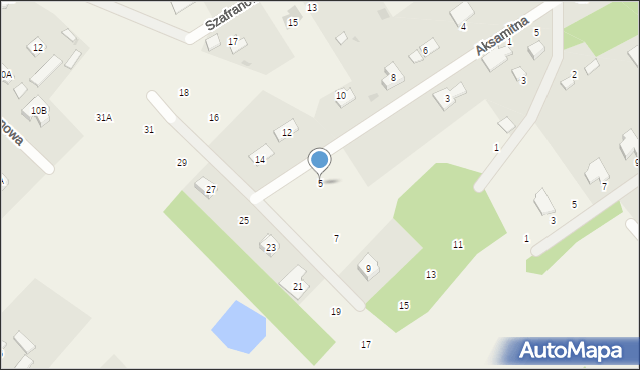 Odrano-Wola, Aksamitna, 5, mapa Odrano-Wola