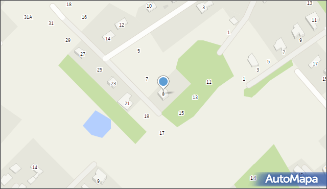 Odrano-Wola, Aksamitna, 9, mapa Odrano-Wola