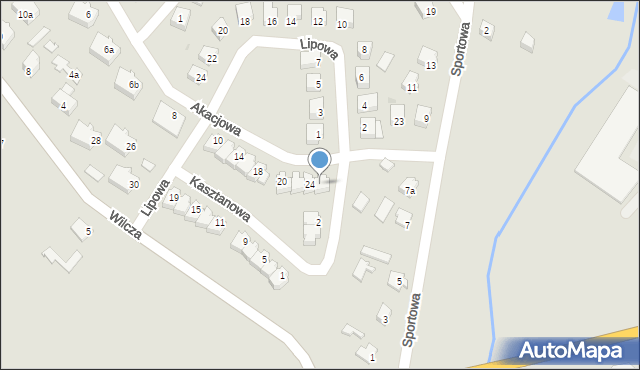 Olsztynek, Akacjowa, 26, mapa Olsztynek