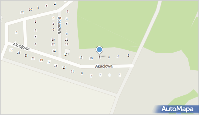 Opatówek, Akacjowa, 8, mapa Opatówek