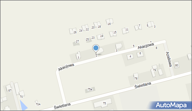 Osiedle Poznańskie, Akacjowa, 2, mapa Osiedle Poznańskie