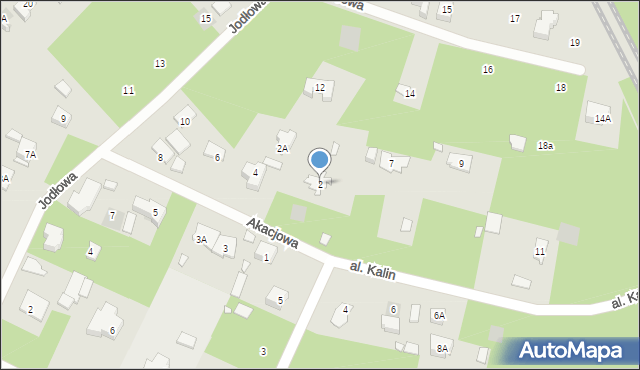 Piaseczno, Akacjowa, 2, mapa Piaseczno