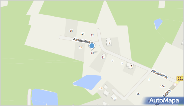 Piekło Dolne, Aksamitna, 13, mapa Piekło Dolne