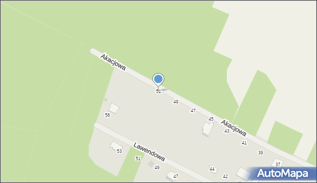 Piekoszów, Akacjowa, 51, mapa Piekoszów