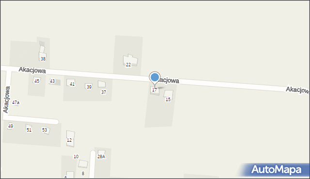 Pierściec, Akacjowa, 17, mapa Pierściec