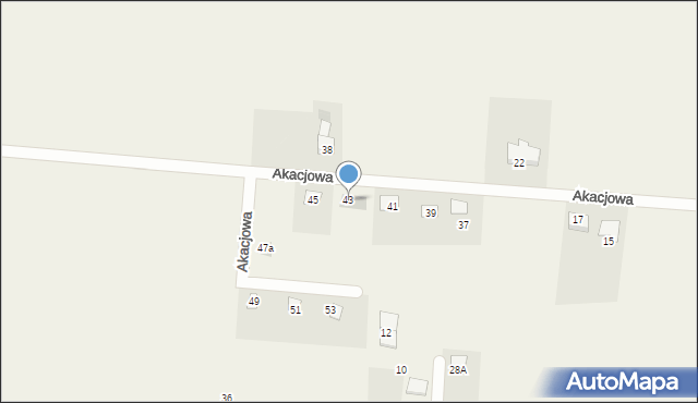 Pierściec, Akacjowa, 43, mapa Pierściec