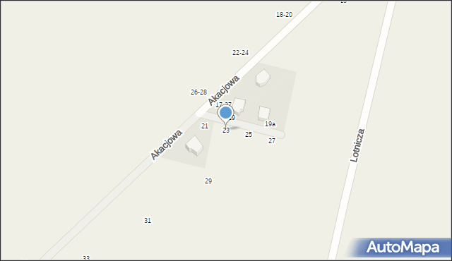 Piotrkowiczki, Akacjowa, 23, mapa Piotrkowiczki