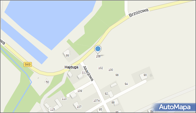 Piotrowice, Akacjowa, 106, mapa Piotrowice