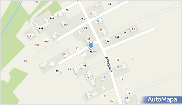 Piotrowice, Akacjowa, 79, mapa Piotrowice