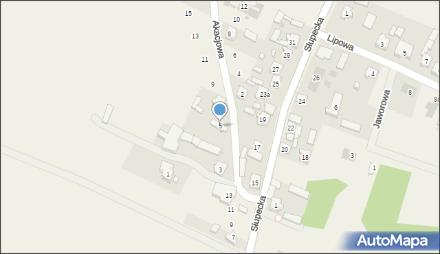 Piotrowice, Akacjowa, 5, mapa Piotrowice