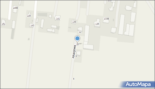 Płochocin, Akacjowa, 10, mapa Płochocin