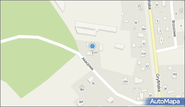 Pniewo, Akacjowa, 8, mapa Pniewo