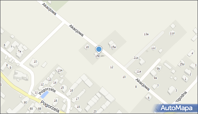 Pogorzela, Akacjowa, 14, mapa Pogorzela