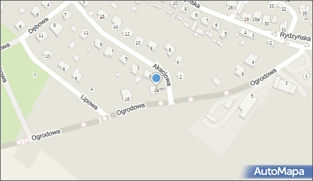 Poniec, Akacjowa, 1a, mapa Poniec