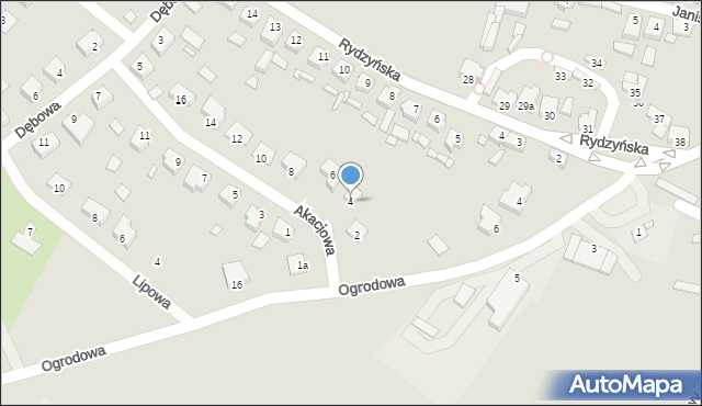 Poniec, Akacjowa, 4, mapa Poniec