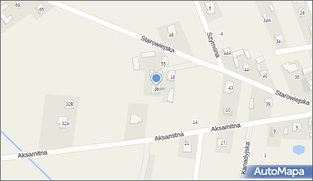 Postoliska, Aksamitna, 20, mapa Postoliska