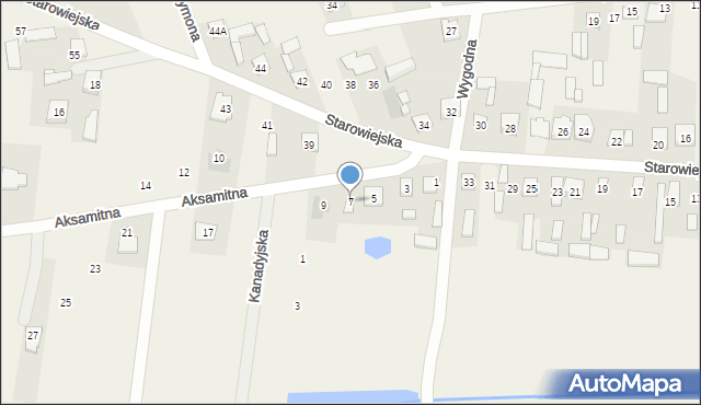 Postoliska, Aksamitna, 7, mapa Postoliska