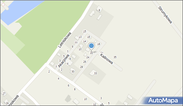 Prądocin, Akacjowa, 22, mapa Prądocin